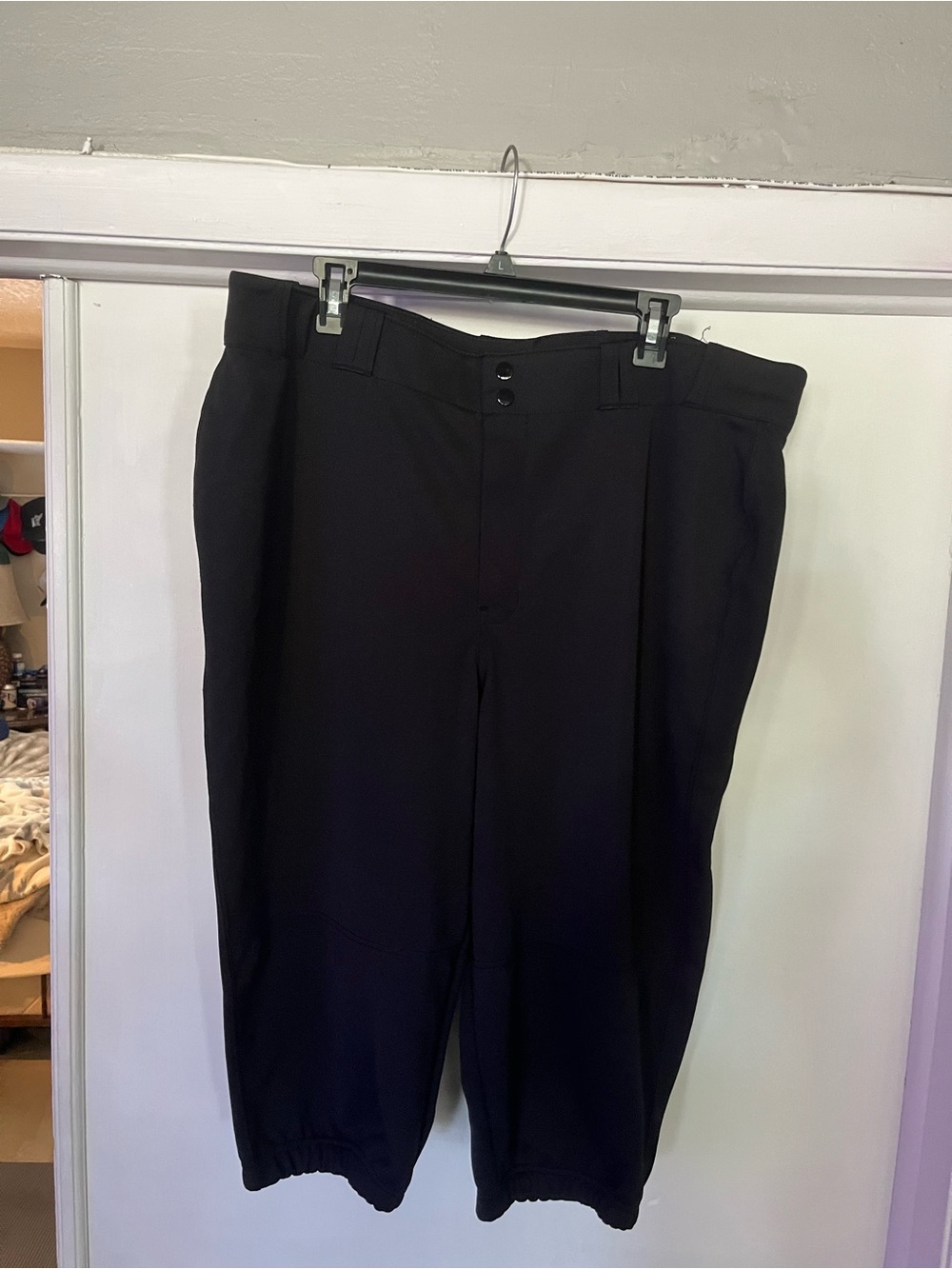 Men's Black Baseball Knickers
